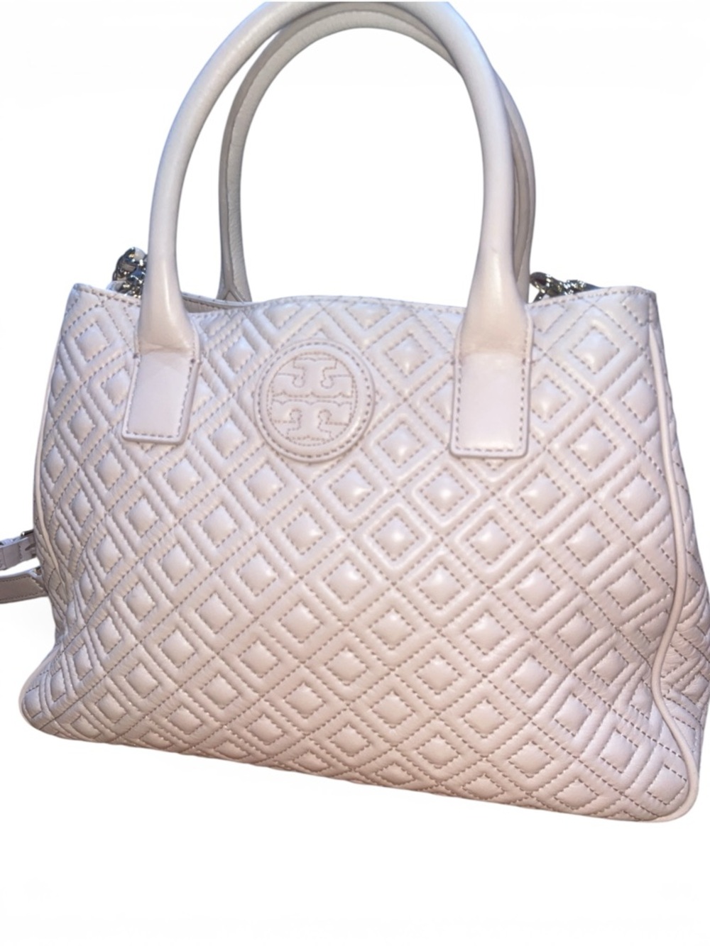 Tory Burch Light Pink Quilted Handbag/Crossbody EEEEEUC!